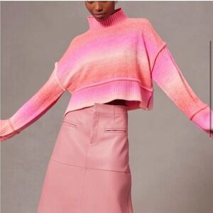Anthropologie pink and orange sweater 🍬